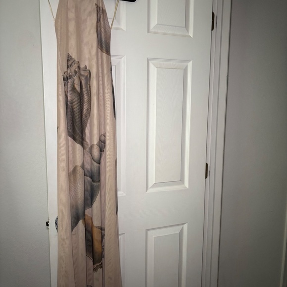 ZARA Shell Print Silk Mesh Dress - Picture 2 of 5